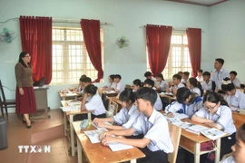 越南教师的数字化转型能力成为“亮点”。图自越通社