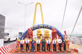 海防市也同步开工、竣工了多个领域的9个重点工程项目。图自越通社