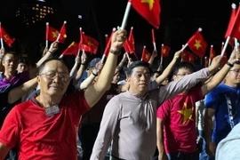 旅外越侨与祖国同频共振。图自越通社
