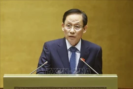 越南外交部长黎怀忠发言。图自越通社