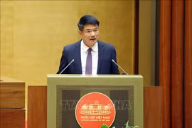 最高人民检查院检察长阮辉进所作的2021—2026年任期最高人民法院工作报告。图自越通社