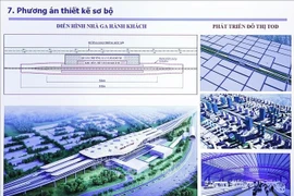 北南高速铁路项目初步设计方案。图自越通社