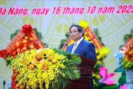 范明政总理发表讲话。图自越通社