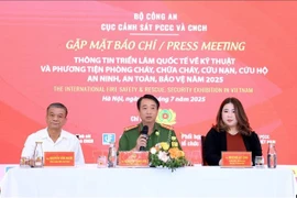 2025年国际消防与救援技术设备展览会暨企业对话论坛新闻发布会。图自越通社
