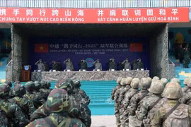  2025年越中陆军联合训练圆满闭幕。图自越通社