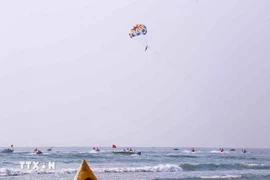 岘港海滩。图自越通社