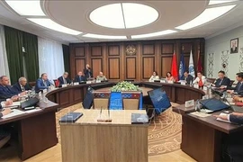 会谈现场。图自越通社