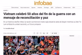 阿根廷主流新闻网Infobae屏幕截图。图自越通社