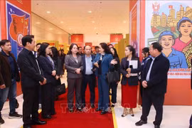 越南国家副主席武氏映春对第十一届全国爱国竞赛表彰大会的筹备工作进行检查。图自越通社