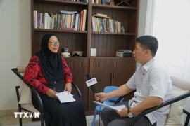马来西亚国防大学（UPNM）国际关系学系鲁哈纳斯·哈伦就越南30年来为东盟作出的重大贡献接受越通社驻吉隆坡记者采访。图自越通社