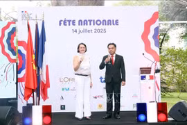 法国国庆纪念活动现场。图自越通社
