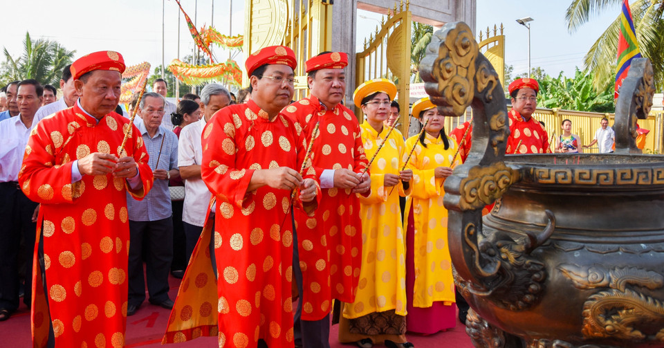 祭祖仪式体现了越南民族传统美德。图自越通社