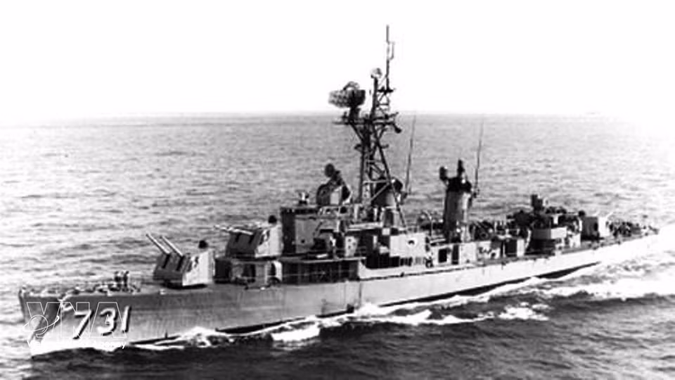 1964年8月2日，美军马多克斯号驱逐舰公然侵犯越南领海。图自越通社