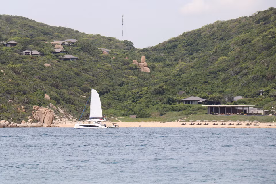 庆和省永海乡永希湾一角风光。图自越通社
