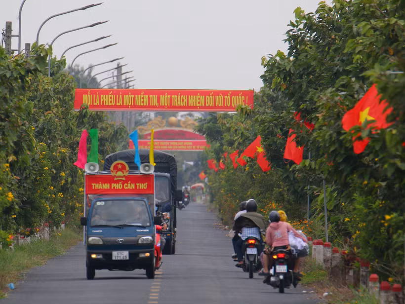 芹苴市永永乡广泛宣传选举工作。图自越通社