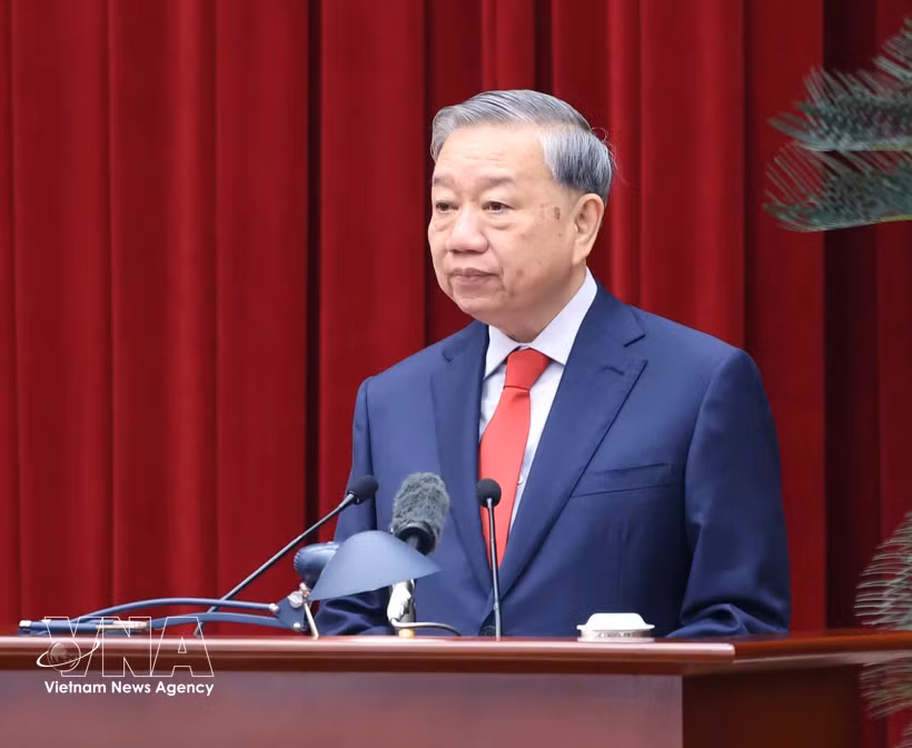 越共中央总书记苏林主持会议并致开幕词 图自越通社