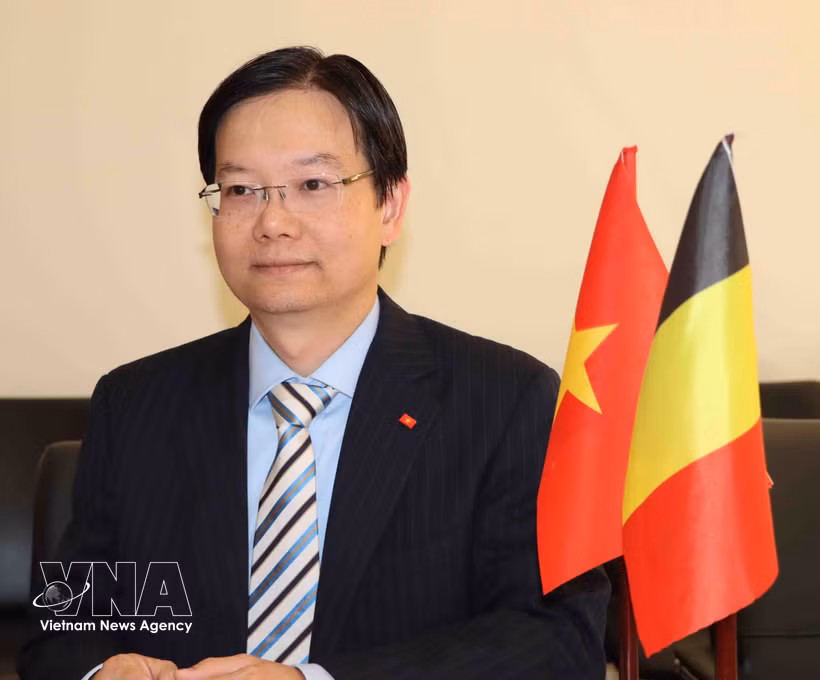 越南驻比利时及欧盟商务参赞陈玉军 图自越通社