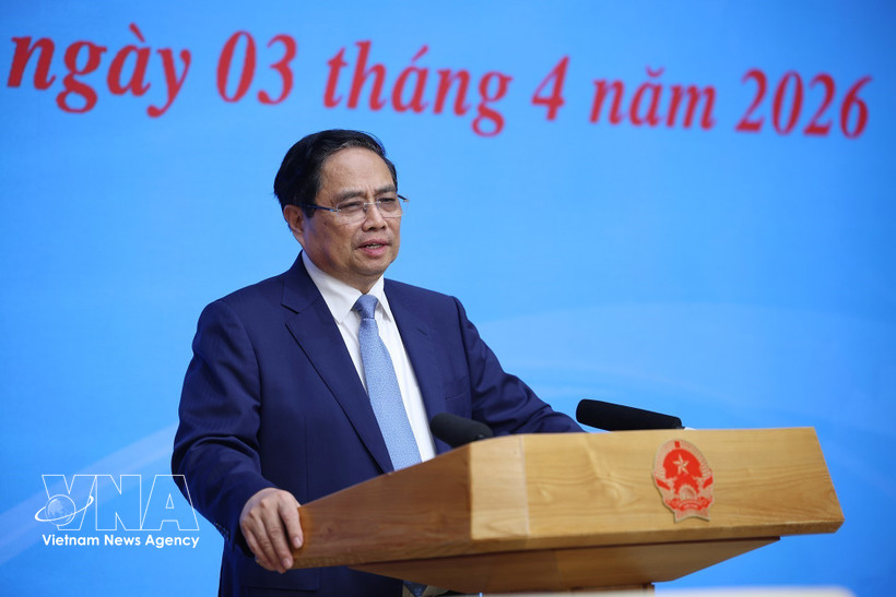 越南政府总理、国家国际融入指导委员会主任范明政发表讲话 图自越通社