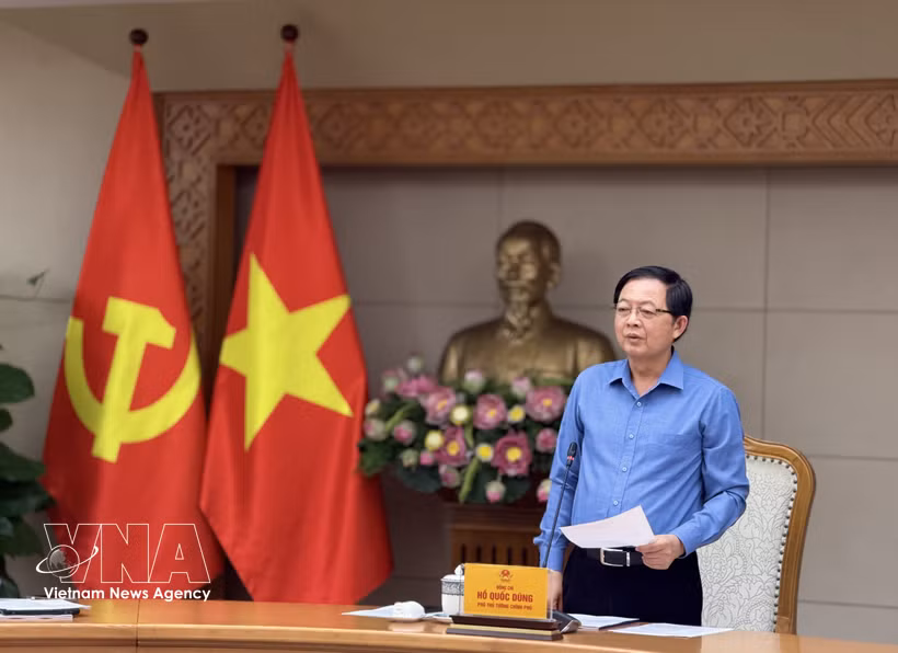 越南政府副总理胡国勇发表讲话 图自越通社