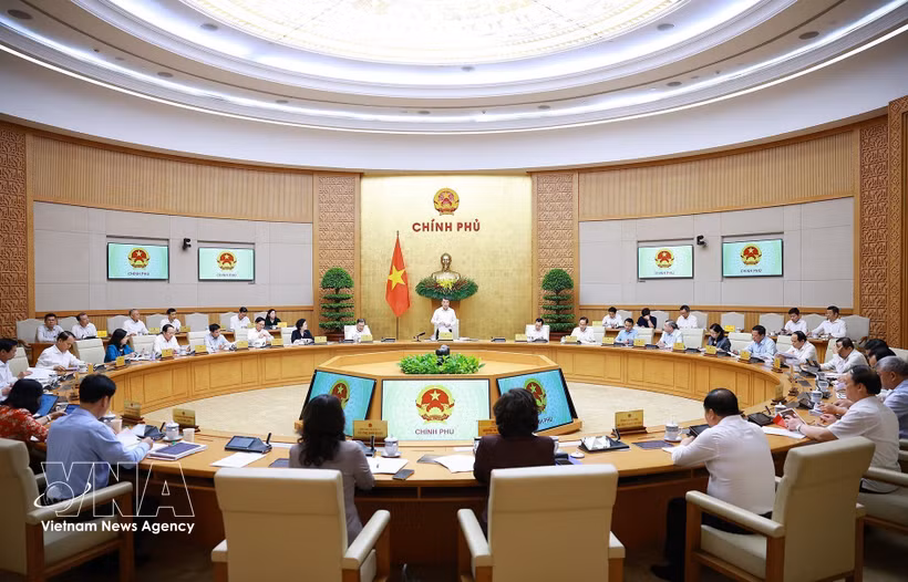 2026年5月政府例行会议现场。图自越通社 