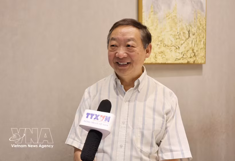中国云南省社会科学院南亚东南亚研究所名誉所长朱振明教授 图自越通社