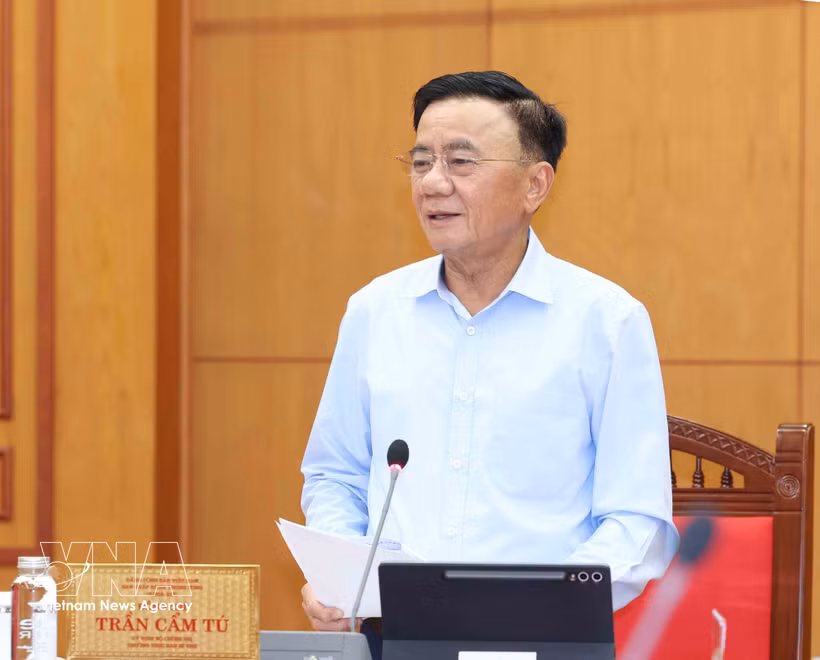 越共中央政治局委员、中央书记处常务书记陈锦秀。图自越通社