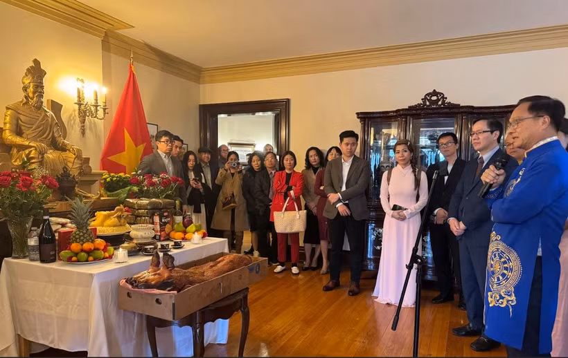 2025年雄王祭祖仪式。图自越通社
