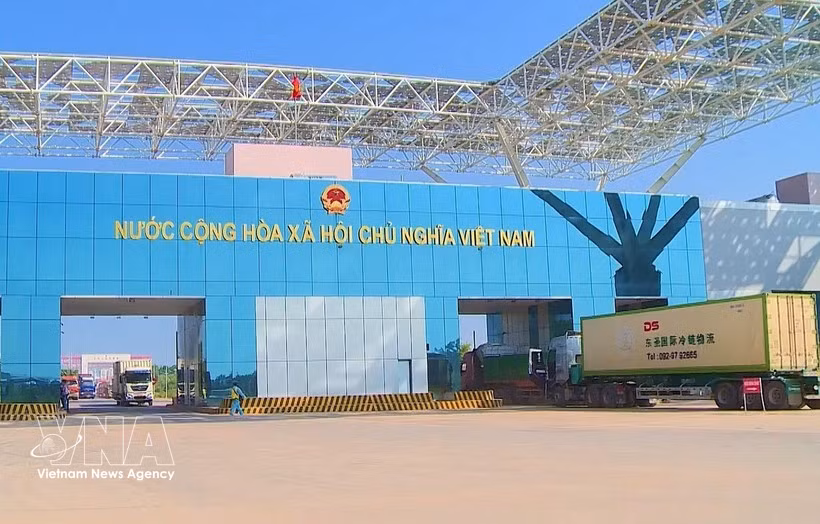 北仑河二桥专用于货物运输。图自越通社