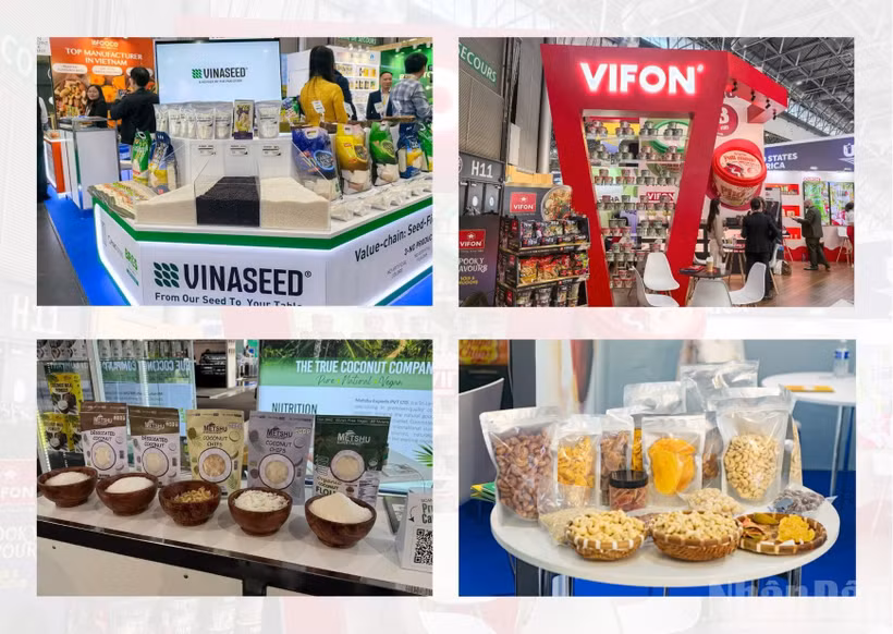 在2026年法国巴黎国际食品展览会（SIAL Paris 2026）上，来自越南的农产品深加工商品吸引了国际买家的广泛关注。图自《人民报》