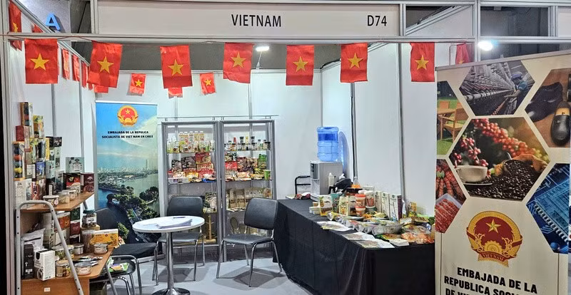 越南企业的展位。图自越通社