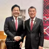 越南政府总理黎明兴会见新加坡总理黄循财 图自越通社