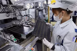 Mektec Manufacturing（越南）有限责任公司（日本独资）在兴安省美豪坊升龙二号工业园区的工厂内。图自越通社