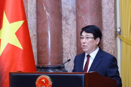越南国家主席梁强。图自越通社