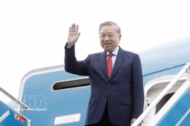 苏林总书记启程赴美出席加沙和平委员会开幕会议。图自越通社