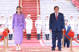 范明政总理举行仪式 欢迎斯泰国总理佩通坦·钦那瓦访越