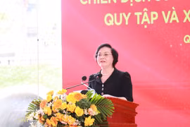越南政府副总理范氏清茶出席启动仪式并发表讲话。图自越通社