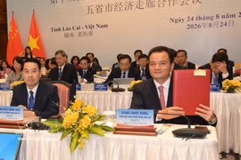 老街省人民委员会副主席杨国兴出席会议。图自越通社