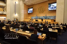 联合国人权理事会第63届会议现场。图自越通社