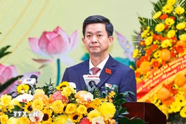 芹苴市市委书记、出席十四大的芹苴市代表团团长黎光松。图自越通社