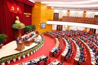 越共十三届十二中全会开幕。图自越通社