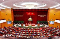 越南共产党第十三届中央委员会第十三次全体会议闭幕。图自越通社
