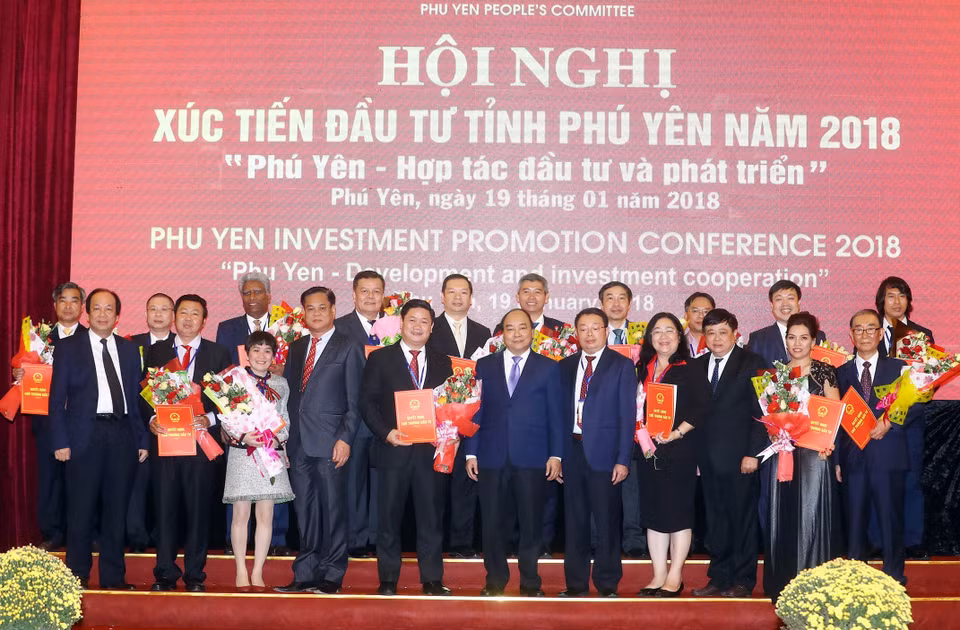 越南政府总理阮春福出席2018年富安省投资促进会。越通社记者 统一 摄