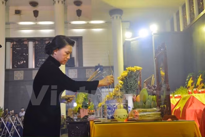 越南国会主席阮氏金银。（图片来源：越通社） 
