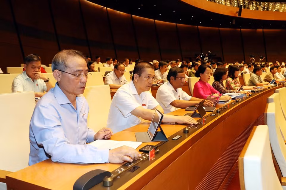 越南国会批准《欧盟-越南自由贸易协定》于2019年6月30日在越南河内签署。越通社记者 杨江 摄