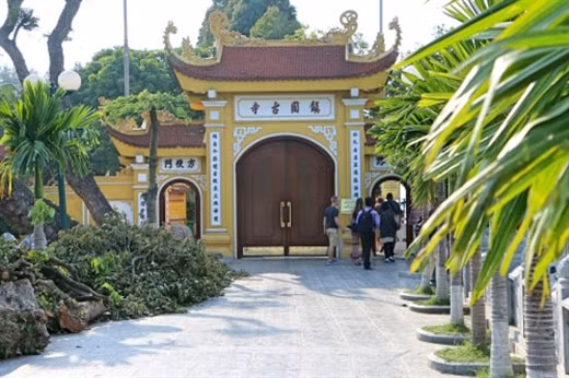 引入镇国寺或院子里的小路都给人们带来带一种清静的感觉。 （图片来源：越南《人民军队报》）