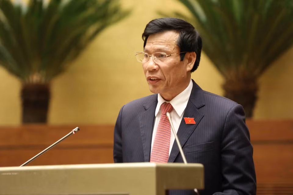文化、体育和旅游部部长阮玉善在会议上发表讲话。（图片来源：越通社）