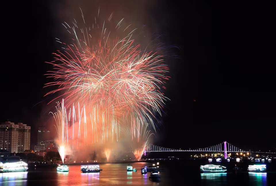 2018年岘港国际烟花节——一场视觉盛宴。越通社记者 陈黎林 摄