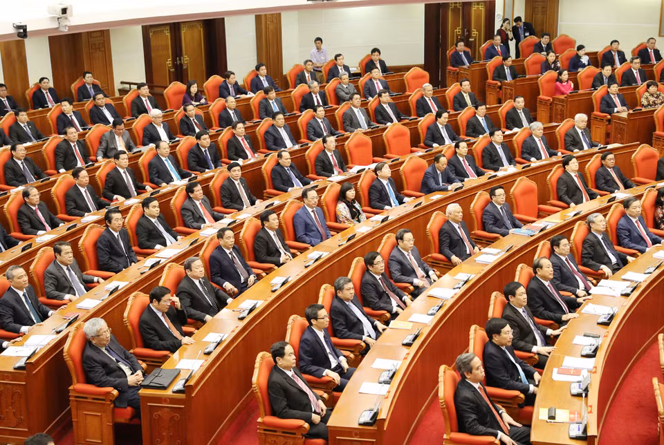 越共第十二届中央委员会第五次全体会议落幕。（图片来源：越通社）