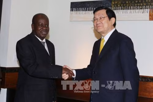 越南国家主席会见了坦桑尼亚国民议会议长恩杜加伊。（图片来源：越通社）