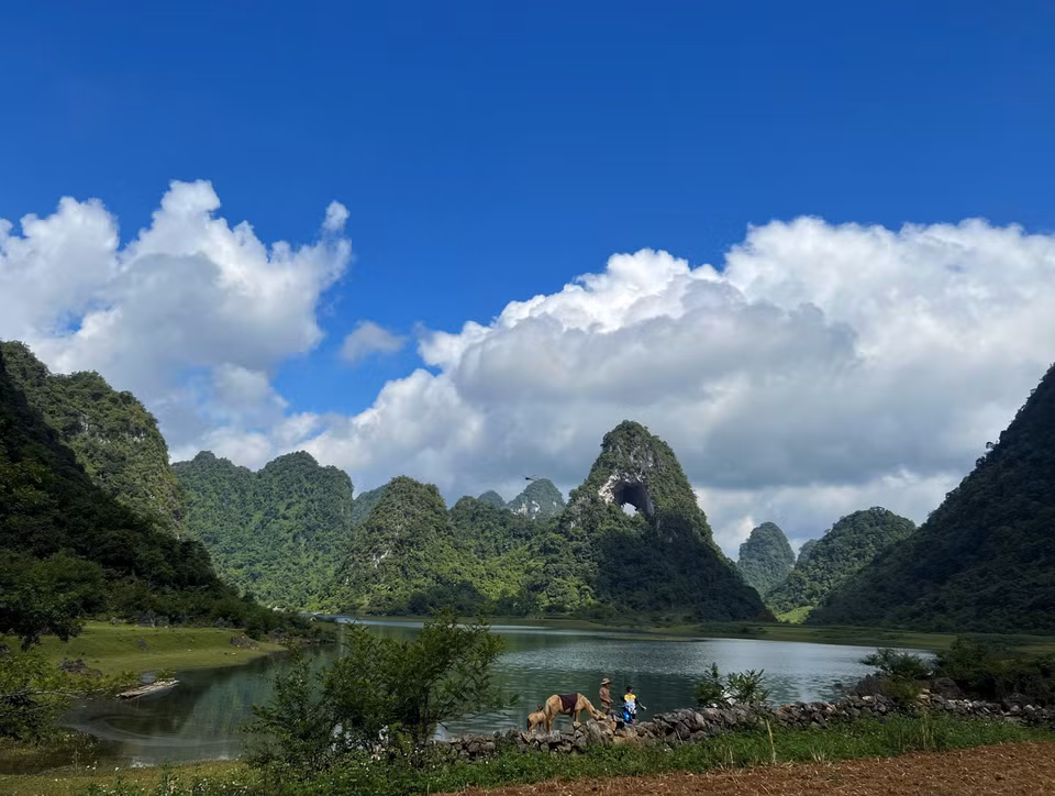 坐落在高平省茶岭县国瓒社本名村的神眼山美景。图自越通社